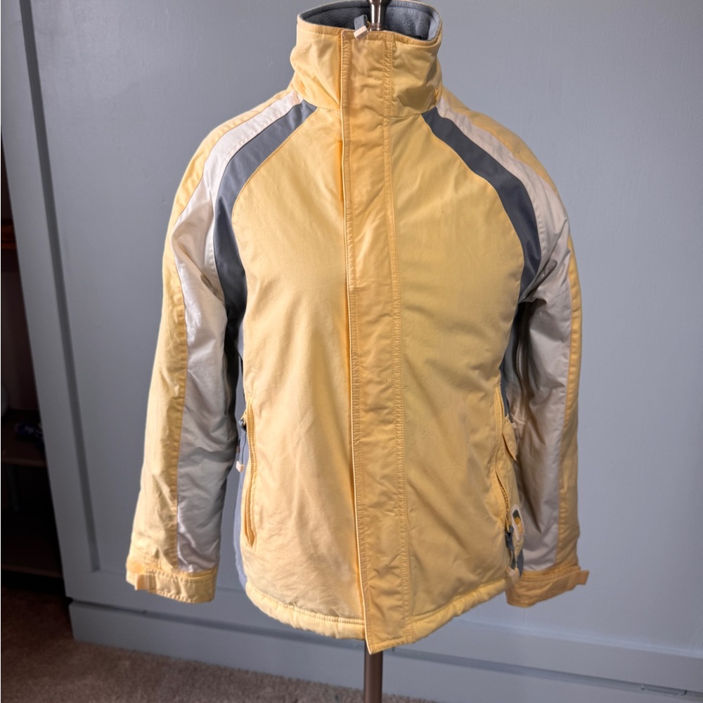 American Eagle Outfitters Yellow and Gray Ski Jacket